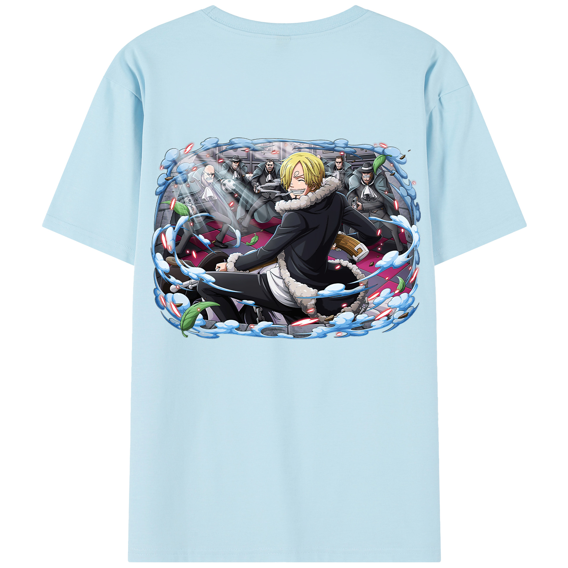 ワンピース サンジ ONE PIECE Sanji 綿100％半袖Tシャツ（背面プリント）